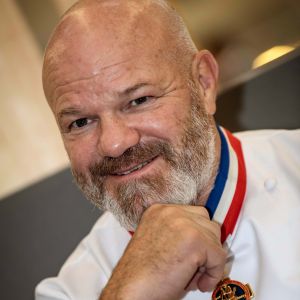 Exclusif - Philippe Etchebest préside le salon français de la restauration "Expotel" à Bordeaux. Il dirige aussi la journée des chefs et sa compétion regroupant 22 Etoiles sur l'évènement, le 25 Novembre 2019. © Patrick Bernard/ Bestimage
