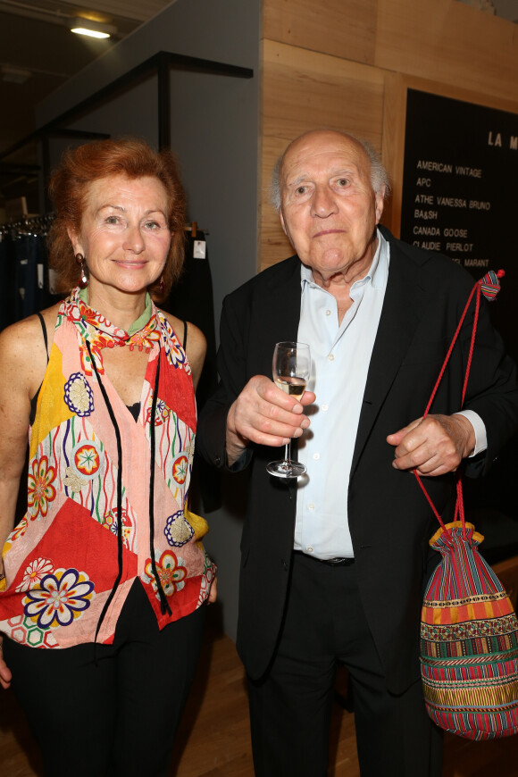 Michel Piccoli et sa femme Ludivine Clerc - Exposition "Japan Rive Gauche" au Bon Marché à Paris le 2 septembre 2014.
