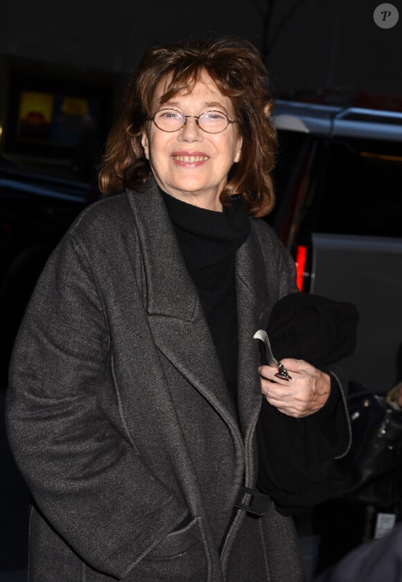 Jane Birkin arrive à l'enregistrement de l'émission "Tonight Show" dans les studios NBC à New York City, New York, Etats-Unis, le 4 mars 2020. © CPA/Bestimage