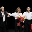 Michel Piccoli, Jane Birkin et Hervé Pierre revisitent les poèmes de Gainsbourg au théâtre Liberté à Toulon le 11 novembre 2014.