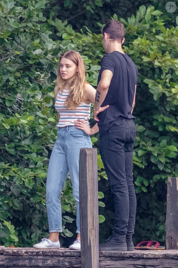 Exclusif - Hero Fiennes-Tiffin et Josephine Langford sur le tournage du film "After" à Atlanta en Georgie. Le 7 aout 2018.