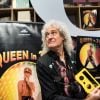 Le guitariste du groupe Queen Brian May présente son livre "Queen in 3D" lors du salon du livre de Francfort le 12 octobre 2017.