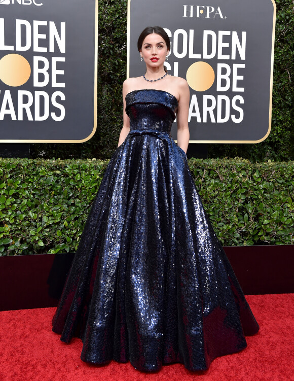 Ana de Armas - Photocall de la 77ème cérémonie annuelle des Golden Globe Awards au Beverly Hilton Hotel à Los Angeles, le 5 janvier 2020.