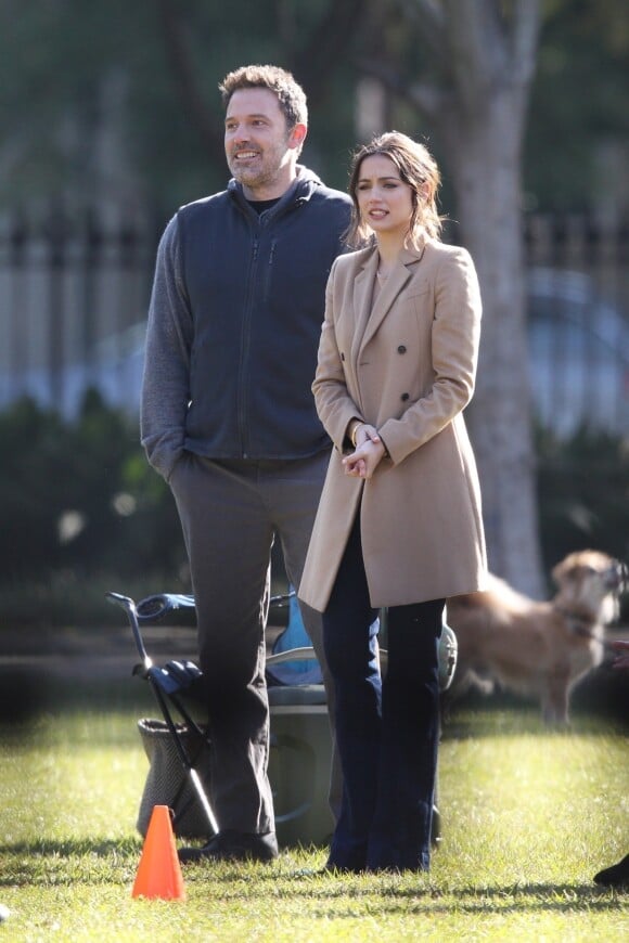 Exclusif - Ben Affleck et Ana de Armas sur le tournage du film 'Deep Water' à la Nouvelle Orléans, le 13 novembre 2019.