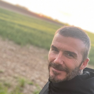 David Beckham en footing à la campagne. Mai 2020.