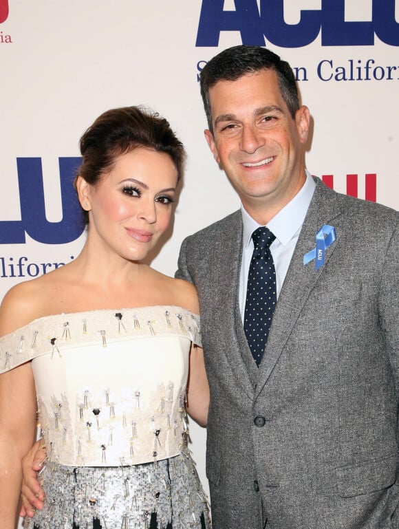 Alyssa Milano et son mari Dave Bugliari à la soirée ACLU Bill of Rights à l'hôtel The Beverly Wilshire à Beverly Hills, le 11 novembre 2018.