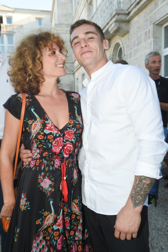 Elsa Lunghini et son fils Luigi Kröner le 21 août 2018 lors de l'ouverture du festival du film d'Angoulême. © Coadic Guirec/Bestimage