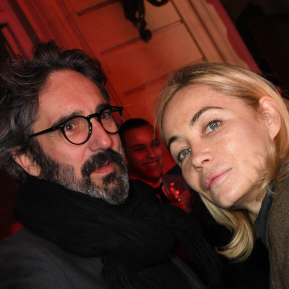 Emmanuelle Béart et son mari Frédéric Chaudier - Soirée du 10e anniversaire de l'agence audiovisiuelle "Flair production" à l'hôtel "Le Marois" à Paris le 28 mars 2019. © Coadic Guirec/Bestimage