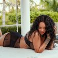 Rihanna dévoile la nouvelle collection de lingerie de Savage X Fenty, en collaboration avec Adam Selman. Mai 2020.
