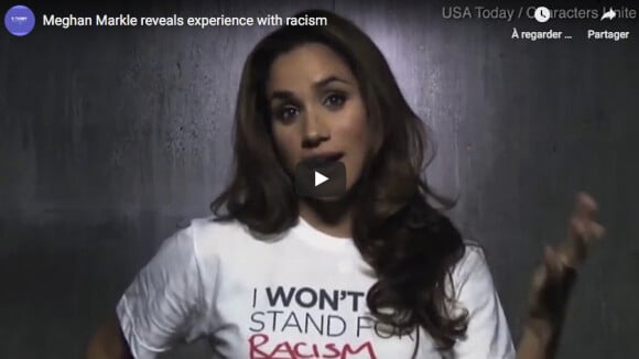 Meghan Markle se confie sur sa propre expérience du racisme dans un vidéo de campagne pour "Erase the Hate" en 2012.