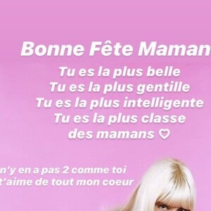 Darina souhaite une bonne fête des Mères à sa maman Sylvie Vartan sur Instagram, le 7 juin 2020.