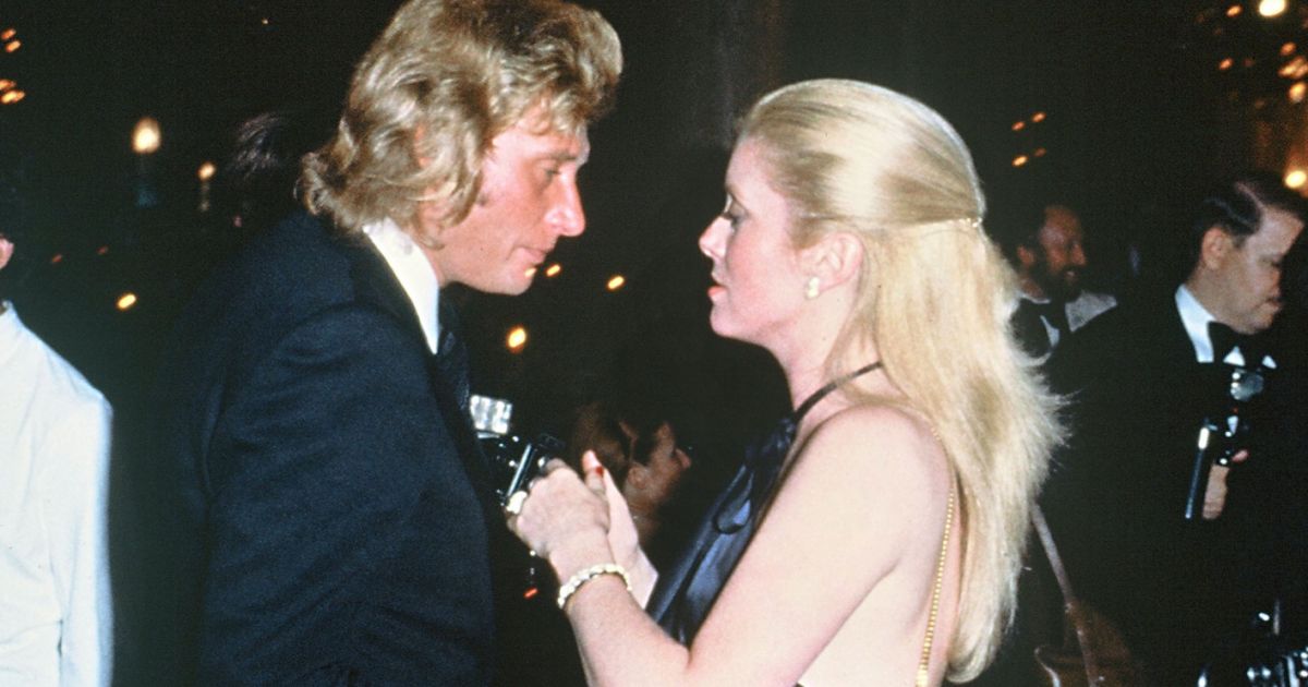 Johnny Hallyday et Catherine Deneuve lors du Festival de Cannes en 1979