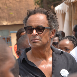 Exclusif - Yannick Noah - Obsèques de Zacharie Noah à Yaoundé au Cameroun le 17 janvier 2017. Le cortège funèbre suivi d'une trentaine de véhicules quitte la morgue de l'hôpital général de Yaoundé et sa dirige vers la paroisse Sainte-Marie Médiatrice d'Etoudi.