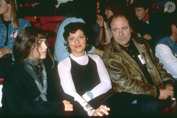 Archives - Michel Delpech, sa femme Geneviève et sa belle-fille Pauline. Le 23 septembre 1994.