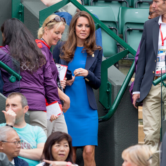 Kate Middleton à Wimbledon pendant les Jeux Olympiques de Londres en 2012.