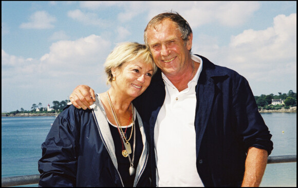 Archives - Mylène Demongeot et Marc Simenon au Festival international de cinéma de Benodet. Le 21 juin 1999.