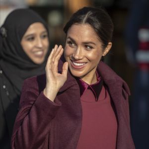 La duchesse de Sussex, Meghan Markle, enceinte, rend visite à la Hubb Community Kitchen à Londres le 21 novembre 2018.