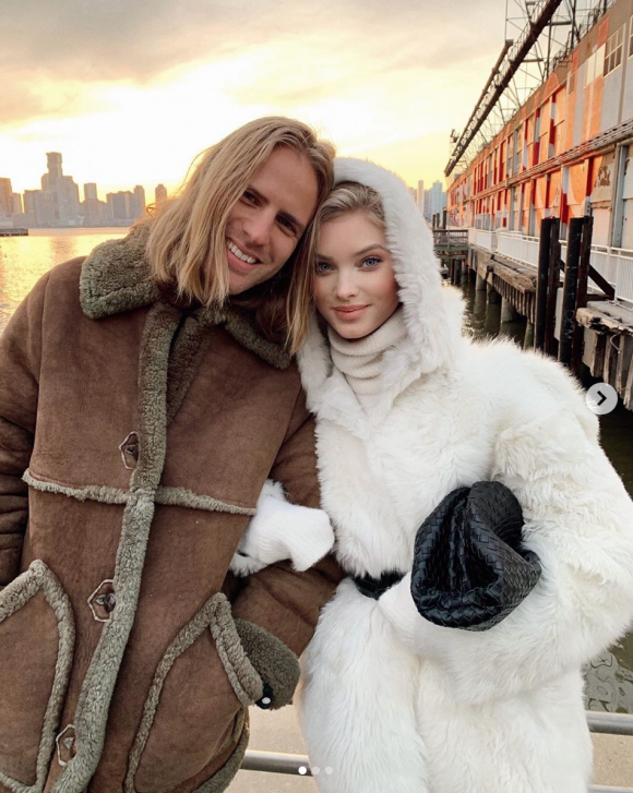 Elsa Hosk et son petit ami Tom Daly. Décembre 2019.
