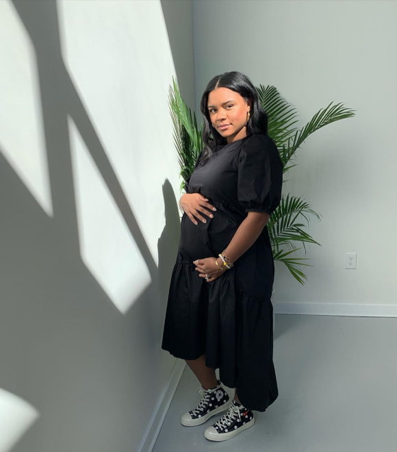 Virginia Williams, l'épouse de Pusha T, enceinte de leur premier enfant. Mars 2020.