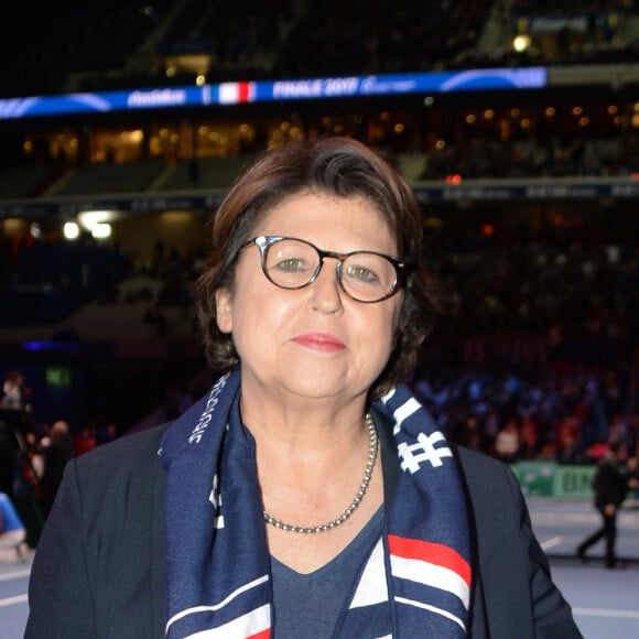 Martine Aubry ( Maire de Lille) - 3eme match de la Finale de la coupe Davis en double opposant la France à la Belgique remporté par Richard Gasquet et Pierre-Hugues Herbert (6-1, 3-6, 7-6, 6-4) au Stade Pierre Mauroy à Lille , le 25 novembre 2017. © Perusseau - Ramsamy / Bestimage