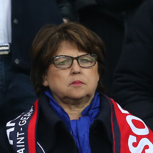Martine Aubry - People dans les tribunes du match de coupe de la ligue PSG-Lille au Stade de France à Paris, le 23 avril 2016.