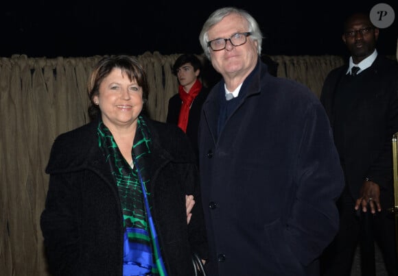 Martine Aubry et son mari Jean-Louis Brochen - Exclusif - Nuit de Chine au Grand Palais a Paris le 27 janvier 2014.