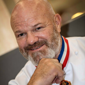 Exclusif - Philippe Etchebest préside le salon français de la restauration "Expotel" à Bordeaux. Il dirige aussi la journée des chefs et sa compétion regroupant 22 Etoiles sur l'évènement, le 25 Novembre 2019. © Patrick Bernard/ Bestimage