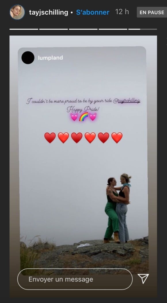 Taylor Schilling et sa compagne Emily Ritz sur Instagram. Le 28 juin 2020.