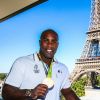 Teddy Riner - Conférence de presse et photocall avec les athlètes français de retour des Jeux Olympiques de Rio à l'hôtel Pullman face a la Tour Eiffel à Paris le 23 août 2016 © Jean-René Santini / Bestimage