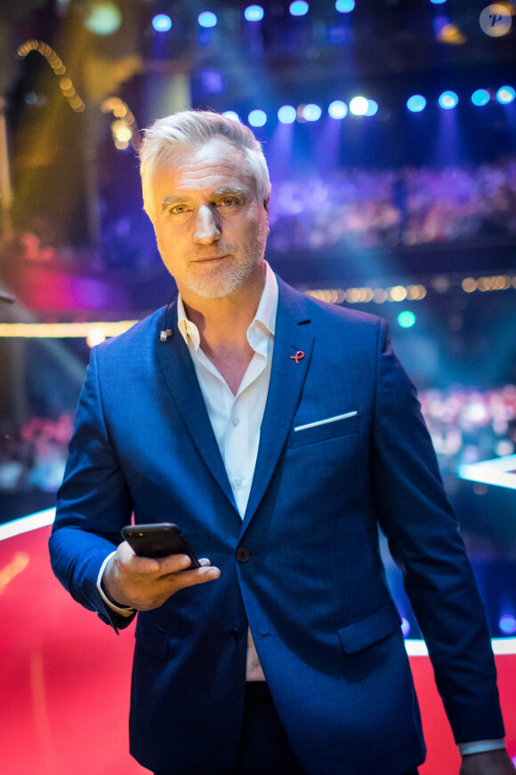 Exclusif - David Ginola - Backstage de l'émission TV "Toujours ensemble, notre raison d'être" à l'occasion du Sidaction 2018 au Casino de Paris. Le 24 mars 2018 © Christophe Clovis-Cyril Moreau / Bestimage