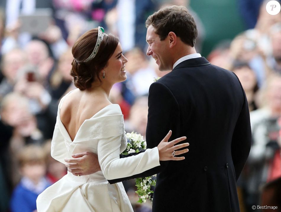La Princesse Eugenie D York Jack Brooksbank Ceremonie De Mariage De La Princesse Eugenie D York Et Jack Brooksbank En La Chapelle Saint George Au Chateau De Purepeople