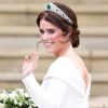 La princesse Eugenie d'York - Sorties après la cérémonie de mariage de la princesse Eugenie d'York et Jack Brooksbank en la chapelle Saint-George au château de Windsor le 12 octobre 2018.