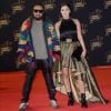 Alonzo (Kassim Djae) et sa femme Samantha lors de la 20ème cérémonie des NRJ Music Awards au Palais des Festivals à Cannes. Le 10 novembre 2018 © Christophe Aubert via Bestimage