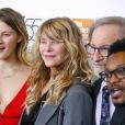 Destry Allyn Spielberg, Kate Capshaw, Steven Spielberg et Theo Spielberg - Première du film "Speilberg" lors du festival du film de New York le 5 octobre 2017.