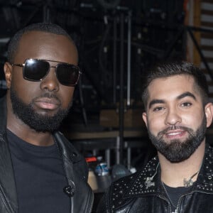 Exclusif - Maitre Gims et Kendji Girac - Surprises - Backstage de l'enregistrement de l'émission "La Chanson secrète 5", qui sera diffusée le 11 janvier 2020 sur TF1, à Paris. Le 17 décembre 2019 © Gaffiot-Perusseau / Bestimage