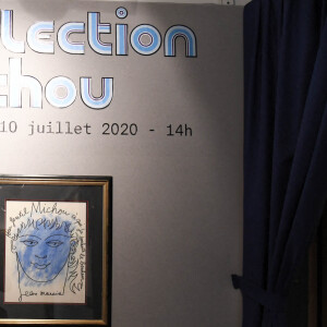 Exclusif - La collection bleue de Michou sera vendue aux enchères à l'hôtel Artcurial de Paris, France, le 5 juillet 2020. Le 10 juillet 2020, Artcurial mettra aux enchères la collection du célèbre directeur du cabaret. © Coadic Guirec/Bestimage