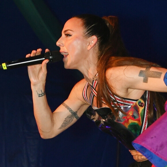 Mel C (Melanie Chisholm) en concert à la fin de la Gay Pride à Brighton. Le 3 août 2019.