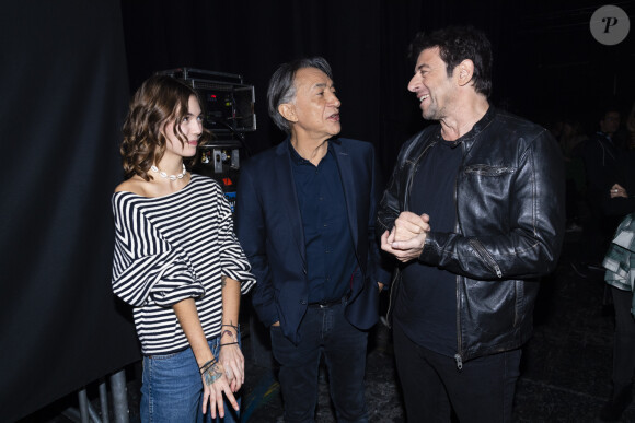 Exclusif - Richard Berry, sa petite fille Elise Petit et Patrick Bruel - Backstage de l'enregistrement de l'émission "La Chanson secrète 5", qui sera diffusée le 11 janvier 2020 sur TF1, à Paris. Le 17 décembre 2019 © Gaffiot-Perusseau / Bestimage