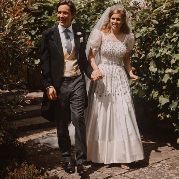 Mariage de la princesse Beatrice et Edoardo Mapelli Mozzi à Windsor, le 17 juillet 2020.