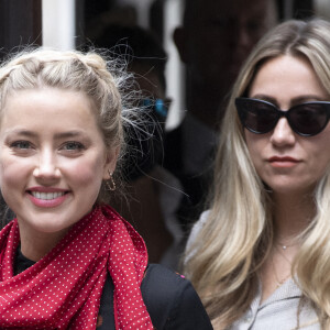 Amber Heard à son arrivée à la cour royale de justice à Londres, pour le procès en diffamation contre le magazine The Sun Newspaper. Le 15 juillet 2020