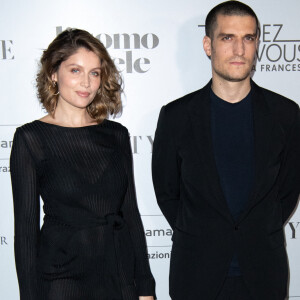 Laetitia Casta et son mari Louis Garrel lors de la première du film 'L'Homme fidèle' à Milan en Italie, le 6 avril 2019.