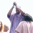 Kanye West au concert "Sunday Service" lors du festival Coachella. Indio, le 21 avril 2019.