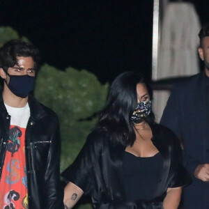 Exclusif - Demi Lovato et son compagnon Max Ehrich quittent le restaurant Nobu à Malibu le 19 juin 2020.