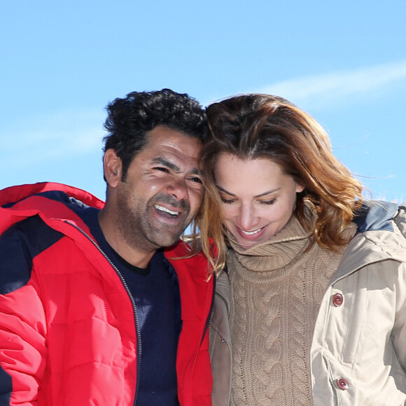 Jamel Debbouze et sa femme Mélissa Theuriau au 20ème festival du film de comédie de l'Alpe d'Huez le 20 janvier 2017. © Dominique Jacovides / Bestimage