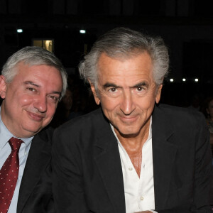 Maurizio Molinari, Bernard-Henri Lévy (BHL) - People à l'évènement "La Milanesiana 2020" - The Colors of our Life" à Milan, le 27 juillet 2020.