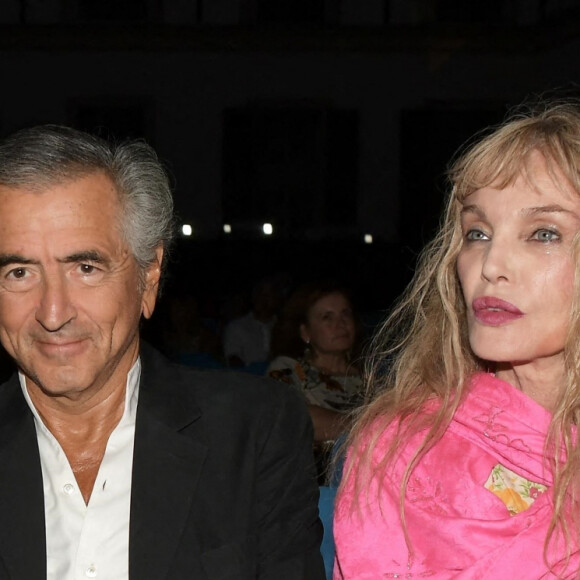 Maurizio Molinari, Bernard-Henri Lévy (BHL) et sa femme Arielle Dombasle - People à l'évènement "La Milanesiana 2020 - The Colors of our Life" à Milan, le 27 juillet 2020.