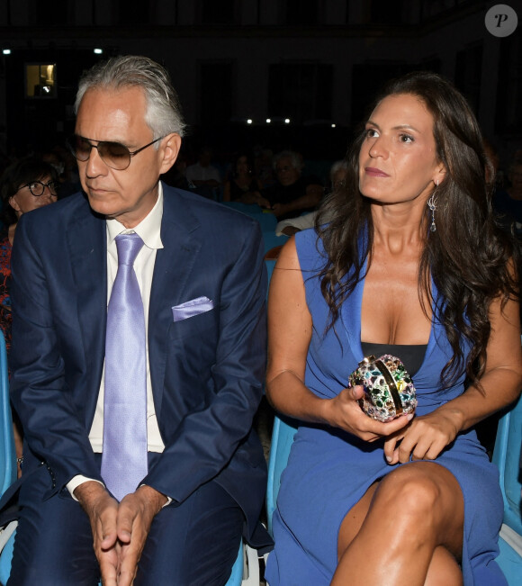 Andrea Bocelli et sa femme Veronica Berti - People à l'évènement "La Milanesiana 2020 - The Colors of our Life" à Milan, le 27 juillet 2020.
