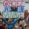 Manifestation de soutien à Jacqueline Sauvage à Paris, en prison pour avoir tué son mari violent. Le 23 janvier 2016 © Stéphane Caillet / Panoramic / Bestimage