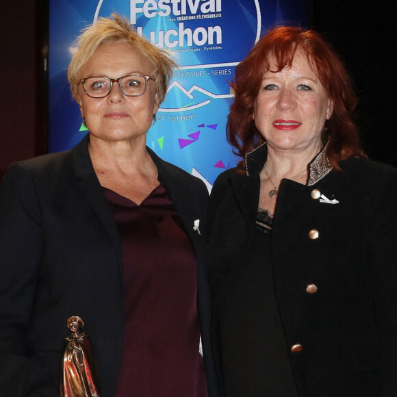 Muriel Robin (Pyrennée d'honneur pour l'ensemble de sa carrière) , Eva Darlan - Remise de prix lors du 21ème Festival des créations Télévisuelles de Luchon le 9 février 209. © Patrick Bernard / Bestimage