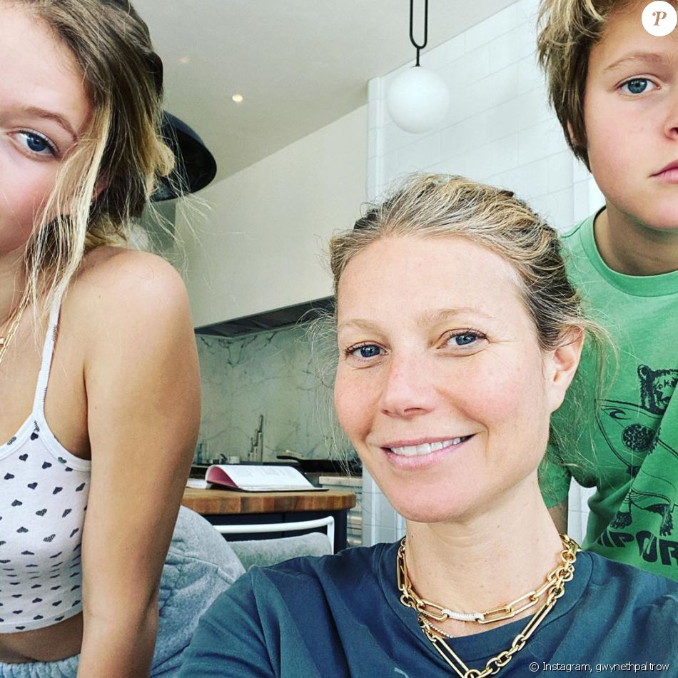Paltrow et ses enfants, Apple et Moses, sur Instagram, le 7